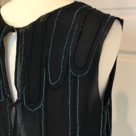 3.1 Phillip Lim Beaded Silk Chiffon Top - Picture 9 of 12